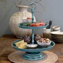 Chic Antique Landhaus Etagere mit Tabletts