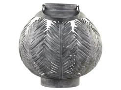 Chic Antique Laterne aus Eisen mit Blattdekor