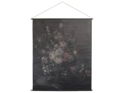 Chic Antique Leinwandbild mit Blumendruck zum Aufhängen