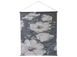 Chic Antique Leinwandbild zum Hängen mit Blumenmotiv