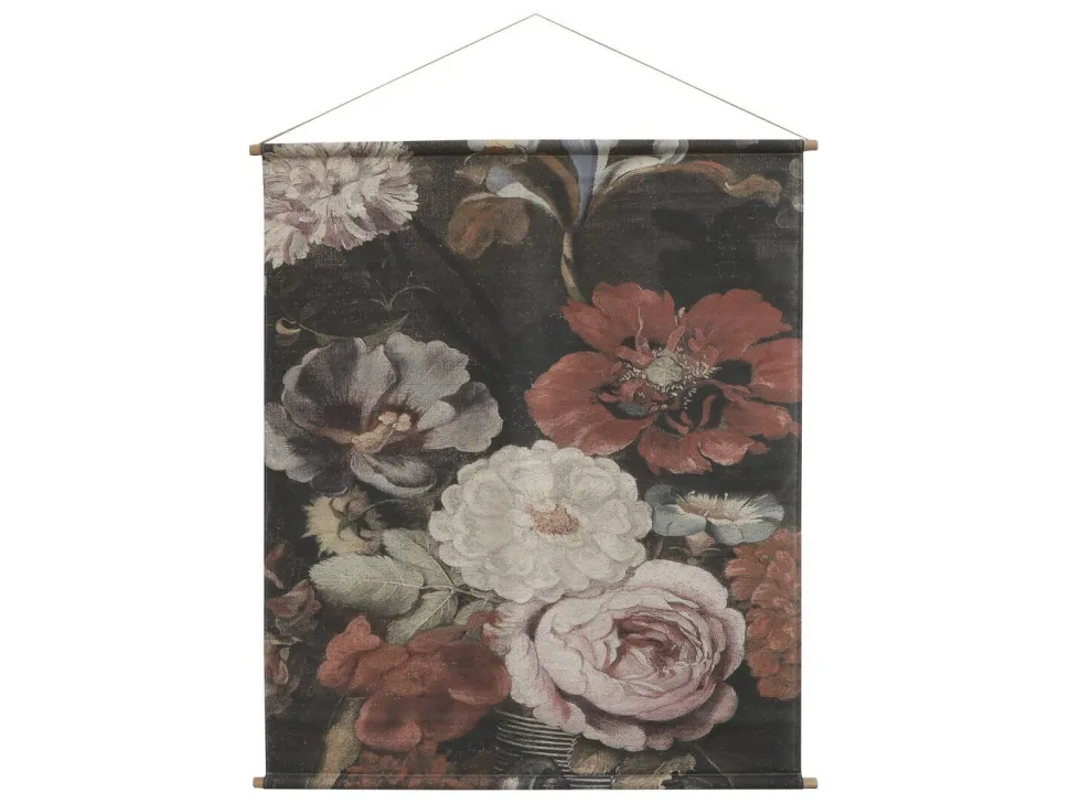 Chic Antique Leinwandbild zum Aufhängen mit Blumenprint
