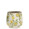 Chic Antique Limone Blumentopf, bauchig mit Zitronenmotiv