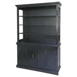 Chic Antique Marseille Vitrinenschrank mit 2 Türen, 4 Ablagen