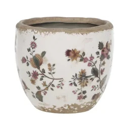 Chic Antique Nancy Blumentopf mit Blumenmotiv