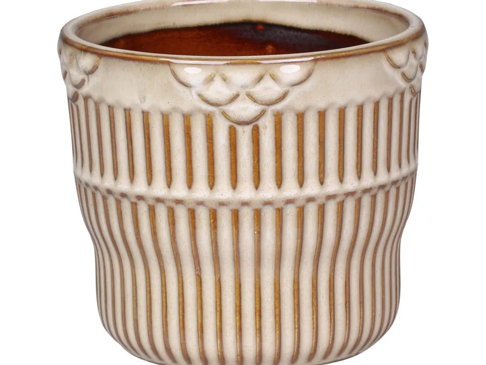Chic Antique Nimes Übertopf mit Rillen