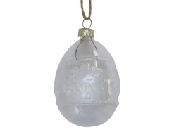 Chic Antique Osterei mit Muster aus Glas