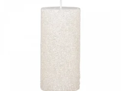 Chic Antique Rustikale Stumpenkerze mit Glitzer