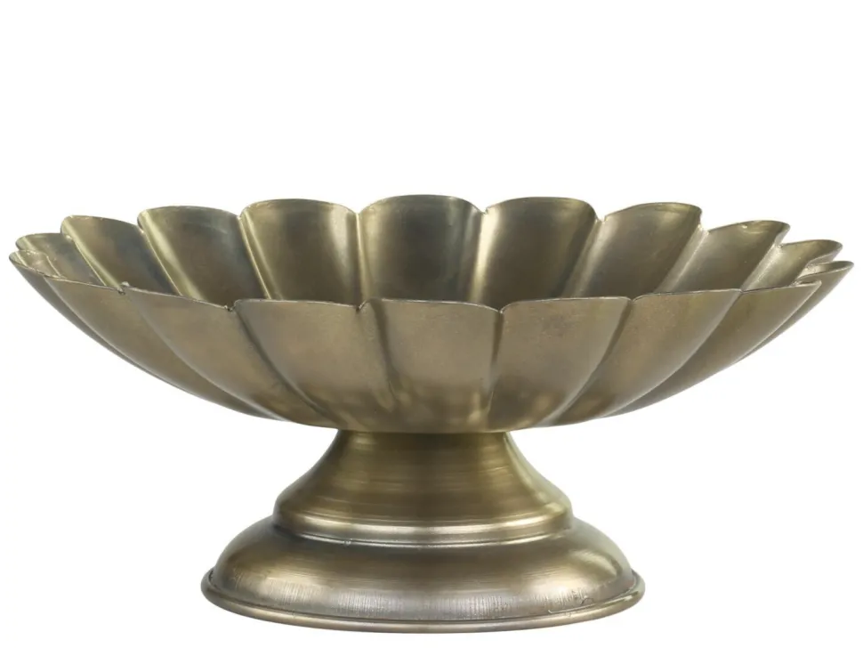 Chic Antique Schale auf Fuß mit Rillen