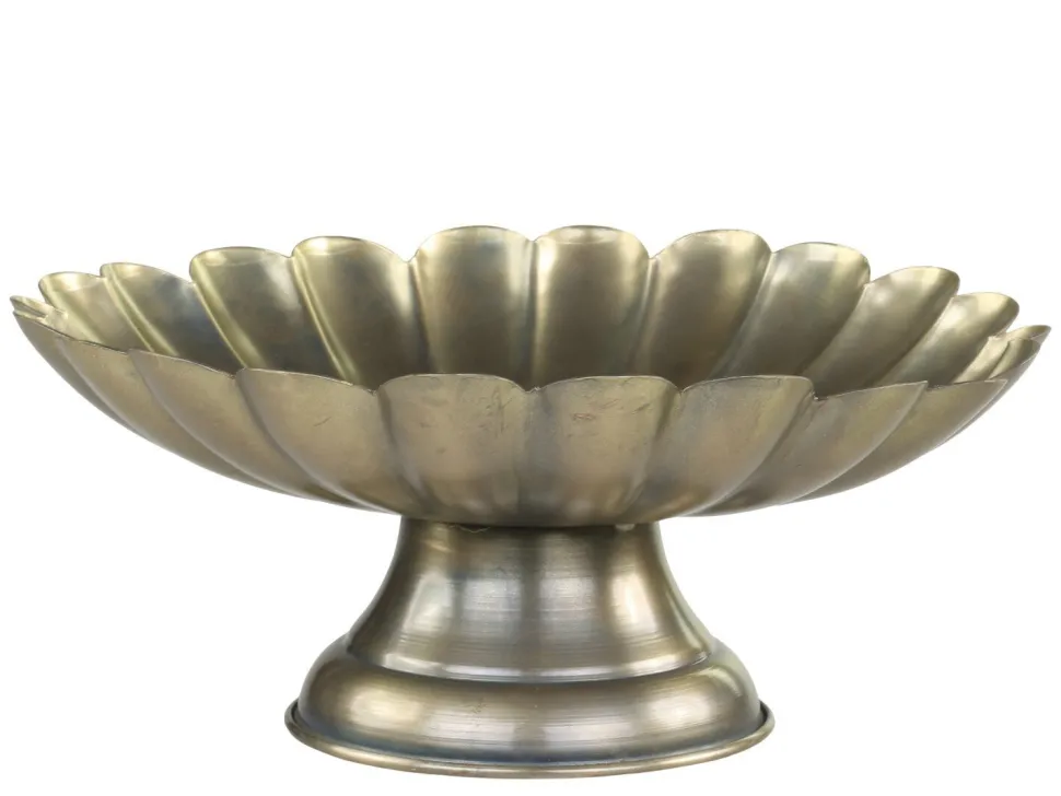 Chic Antique Schale auf Fuß mit Rillen