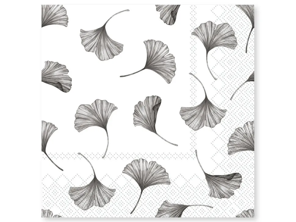 Chic Antique Serviette Gingko Blätter