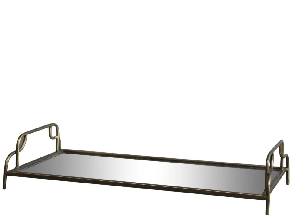Chic Antique Spiegeltablett mit Henkel