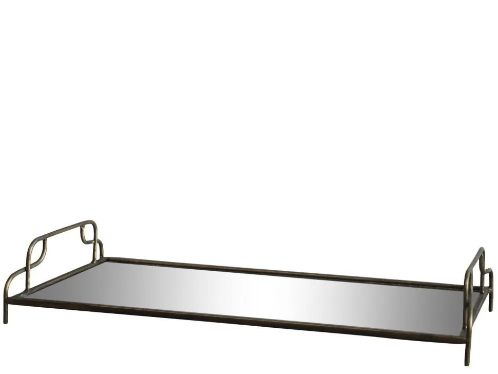 Chic Antique Spiegeltablett mit Henkel