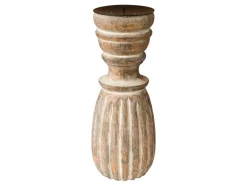 Chic Antique Stumpen Kerzenständer mit Rillen