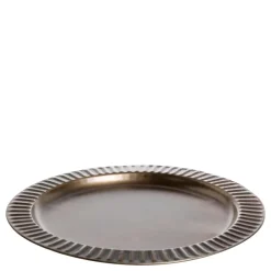 Chic Antique Tablett mit Riffeln Antique Messing