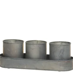 Chic Antique Tablett mit herrausnehmbaren Übertöpfen