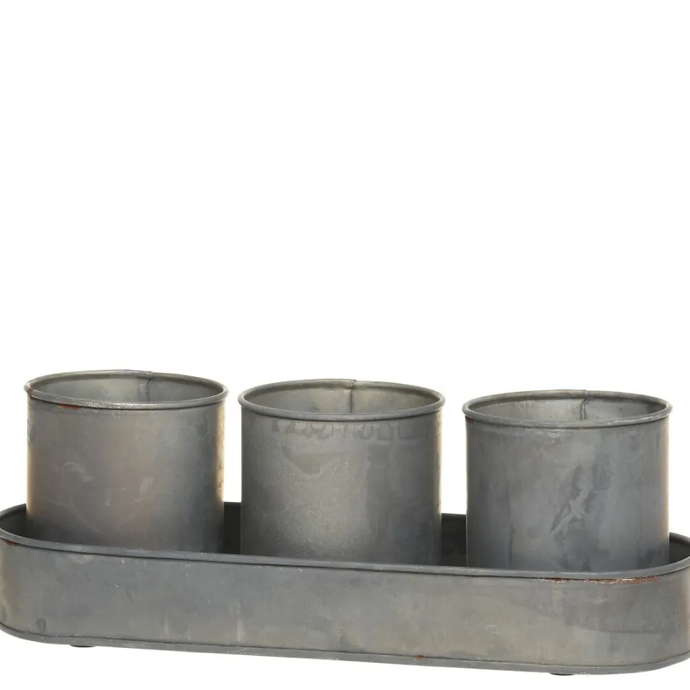 Chic Antique Tablett mit herrausnehmbaren Übertöpfen