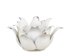 Chic Antique Teelichthalter Blume aus Eisen