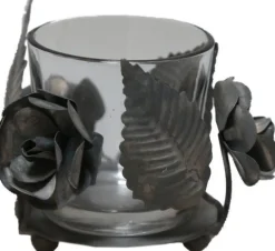 Chic Antique Teelichthalter mit Blumen deko