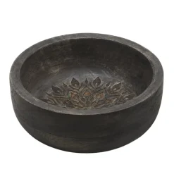 Chic Antique Tours Schüssel mit Schnitzereien M Schwarz