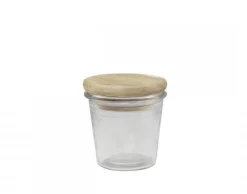 Chic Antique Vallet Aufbewahrungsglas mit Holzdeckel