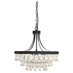 Chic Antique Versailles Kronleuchter mit tropfenformigen Glasprismen