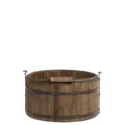 Chic Antique Vintage Eimer aus Holz mit Griff