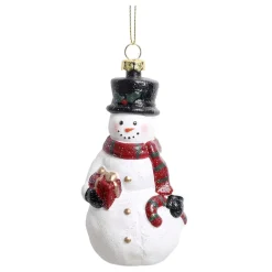 Chic Antique Vintage Schneemann Figur zum Aufhängen