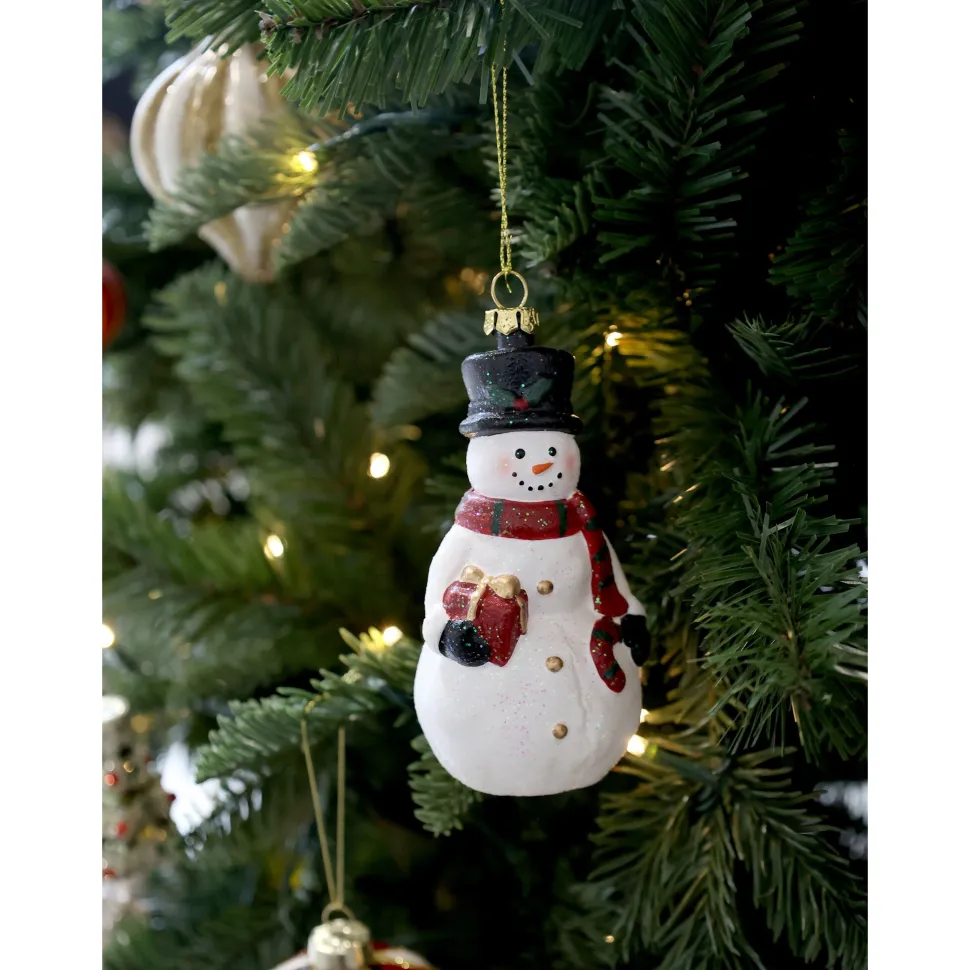 Chic Antique Vintage Schneemann Figur zum Aufhängen