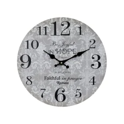 Chic Antique Wanduhr Be Joyful in Hope