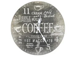 Chic Antique Wanduhr mit Kaffeemotiven