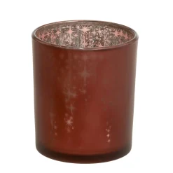 Chic Antique Weihnachtlicher Roter Teelichthalter mit Muster