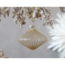 Chic Antique Weihnachtskugel Diamantform aus Glas