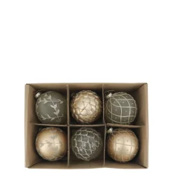 Chic Antique Weihnachtskugeln in einer Schachtel 6er-Set