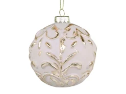 Chic Antique Weihnachtskugel mit Goldmuster Vrilles