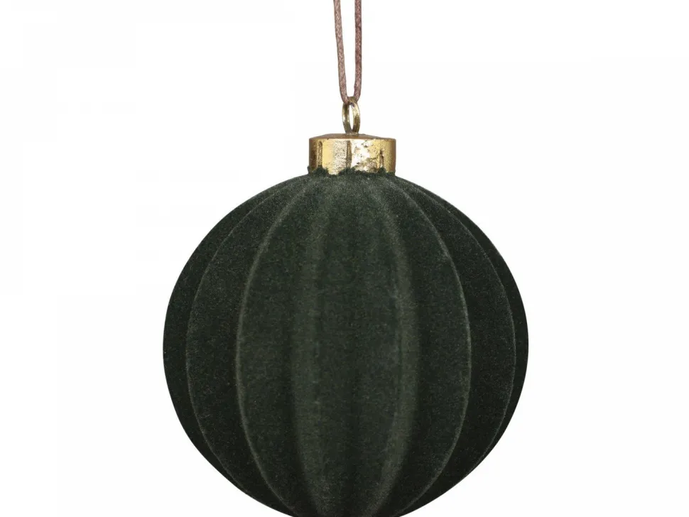 Chic Antique Weihnachtskugel Velours in Fächerstruktur