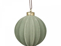 Chic Antique Weihnachtskugel Velours in Fächerstruktur