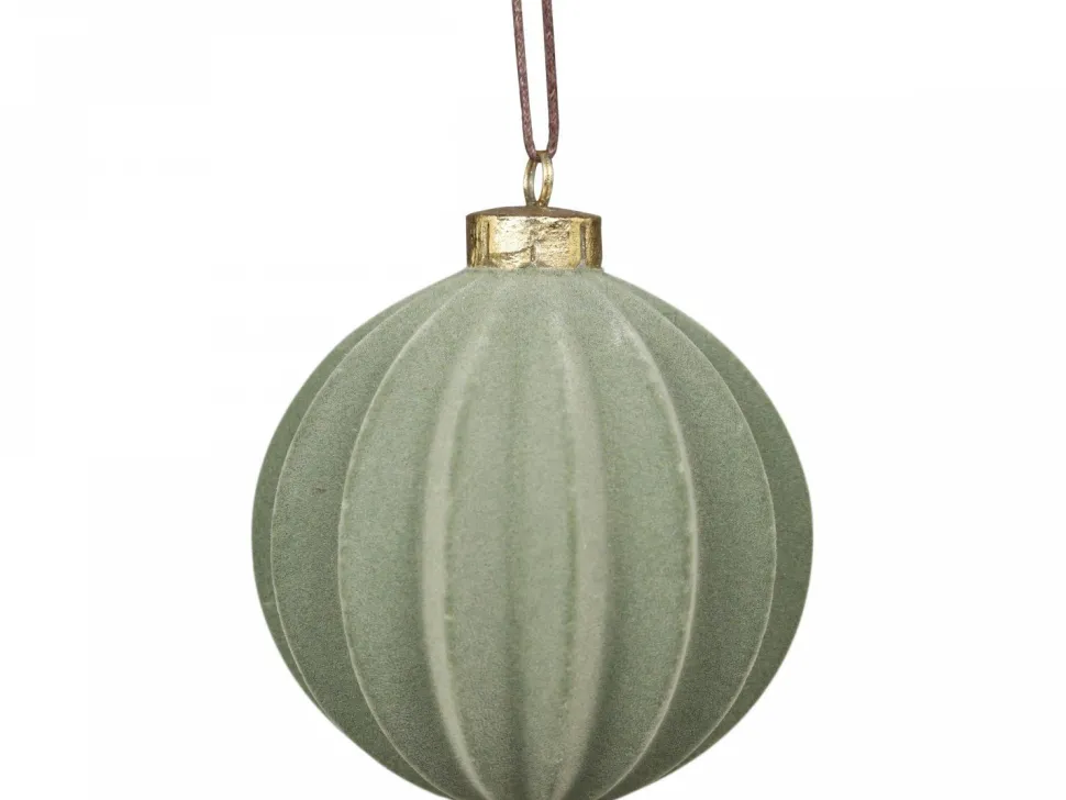 Chic Antique Weihnachtskugel Velours in Fächerstruktur