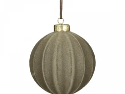 Chic Antique Weihnachtskugel Velours in Fächerstruktur