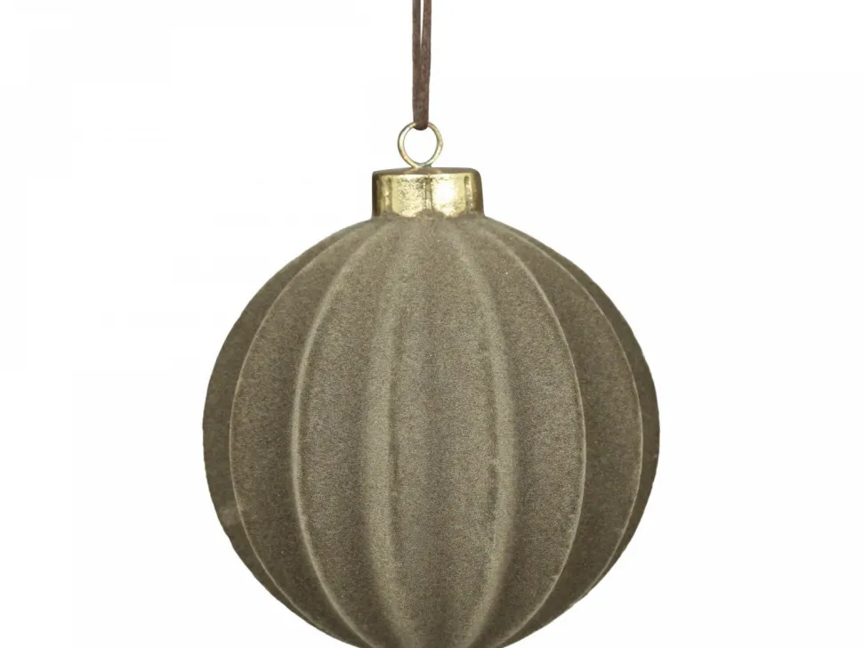 Chic Antique Weihnachtskugel Velours in Fächerstruktur