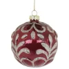 Chic Antique Weihnachtskugel mit Glitzer, rot