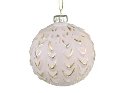 Chic Antique Weihnachtskugel mit Goldmuster Fleche