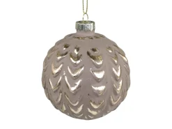 Chic Antique Weihnachtskugel mit Goldmuster Fleche