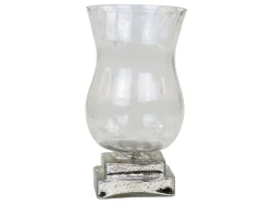 Chic Antique Windlicht auf silbernem Fuss