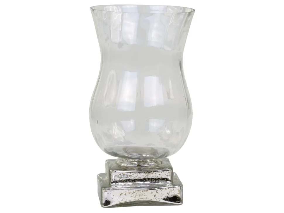 Chic Antique Windlicht auf silbernem Fuss