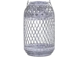 Chic Antique Zink Laterne mit Muster