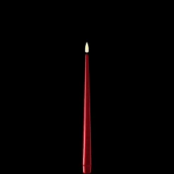 Deluxe Homeart LED Stabkerze mit Lack Real Flame 2er Set