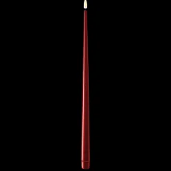 Deluxe Homeart LED Stabkerze mit Lack Real Flame 2er Set