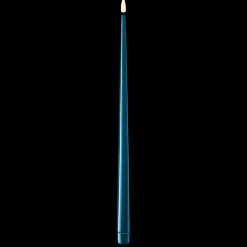 Deluxe Homeart LED Stabkerze mit Lack Real Flame 2er Set