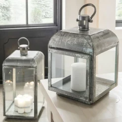 Faktorei Laterne Eisen Antik verzinkt