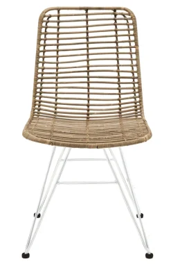 Faktorei Rattan-Stuhl mit Metall Gestell